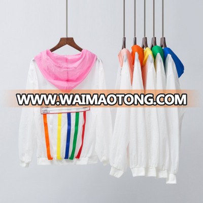 Summer Female Thin Stripe Short Thin Coat Jacket Baseball Uniform Air Conditioning Cardigan Printing Sunscreen Clothing