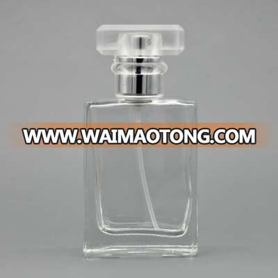 Unique square spray glass perfume bottle 30ml